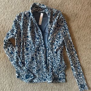 Oiselle Jacquard blazer wazzie wool blazer cardigan